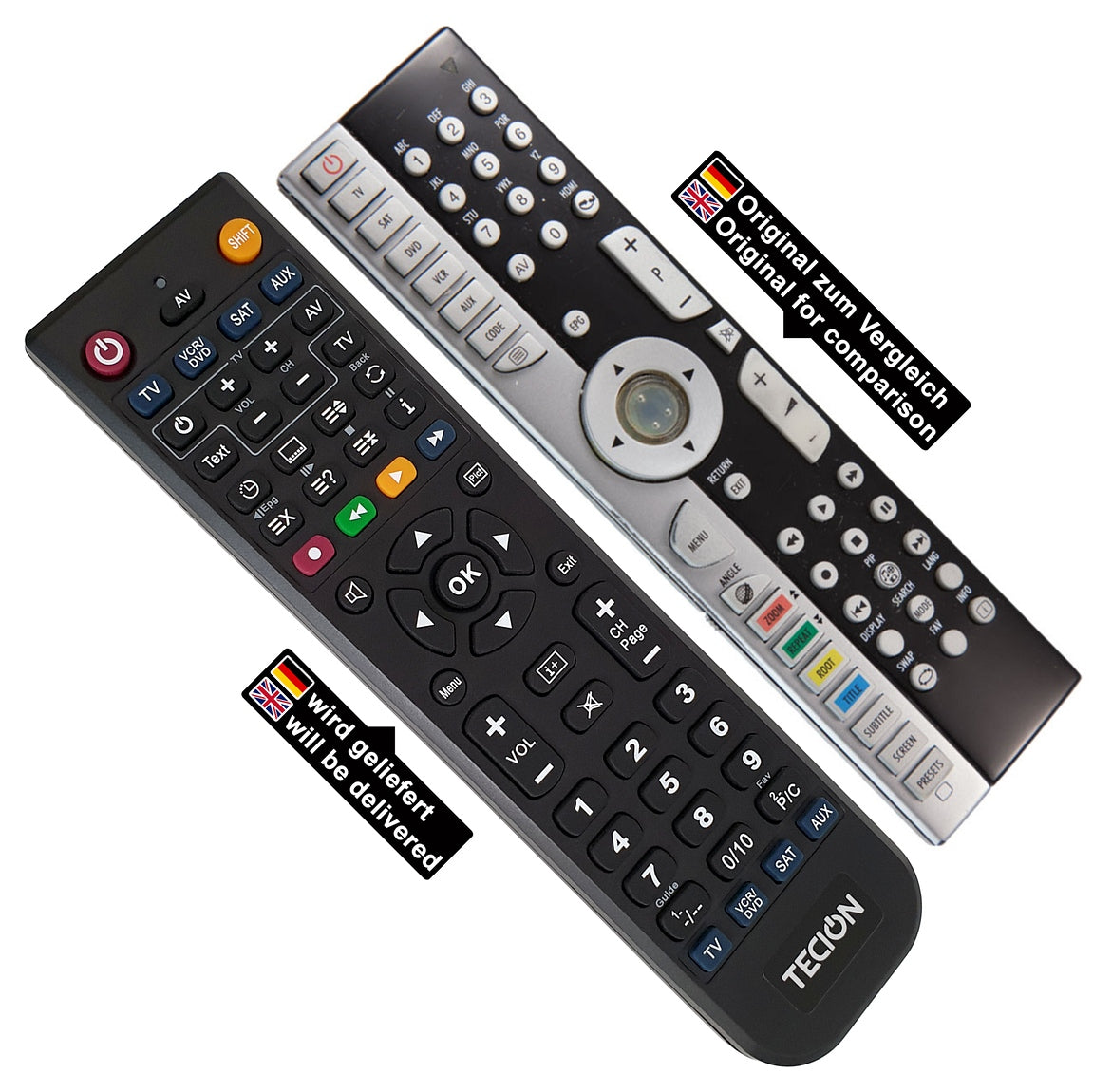 Tecion Fernbedienung für Medion RC1230 RC 1230 MSN 40033377 MD20057 MD20163 MD20174 MD20272 MD21008 MD21013 MD21020 MD21060 MD21066 MD21090 MD24174...