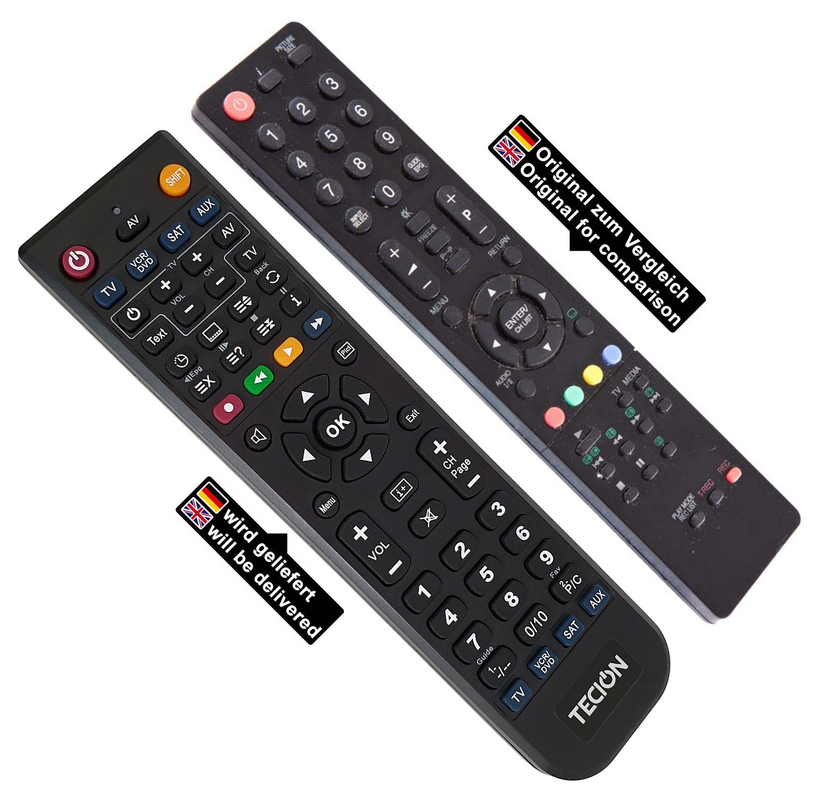 Tecion Fernbedienung für Orion TV22LB122S TV22LB124S TV22LB840 TV22LS222DVDS TV22LS850 TV22LW840 TV24LB890 TV24LB910 TV24LB985DVD TV24LB995DVD TV29...