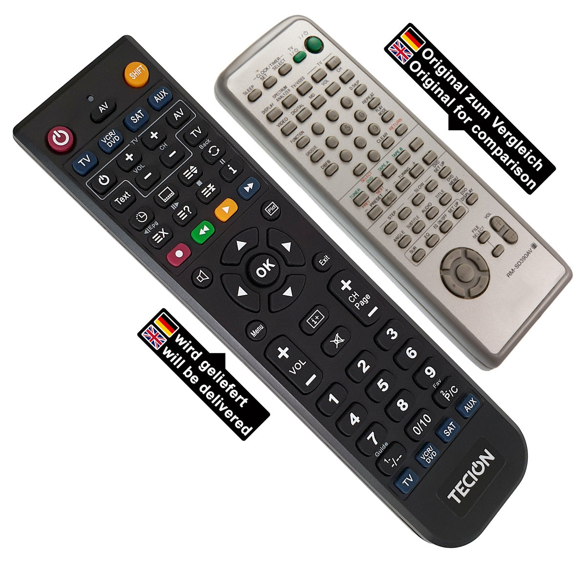 Tecion Fernbedienung für Sony RM-SD390AV RMSD390AV