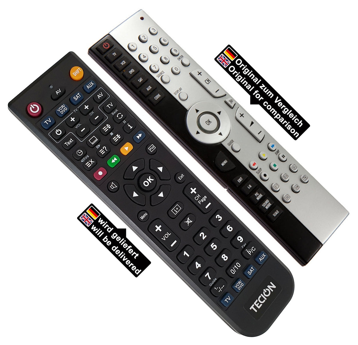 Tecion Fernbedienung für Medion, Tevion MSN 40023507 MSN40023507