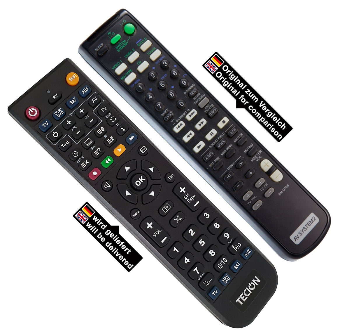 Tecion Fernbedienung für Sony RM-U306 RM-U306B RM U306 U306B RMU306