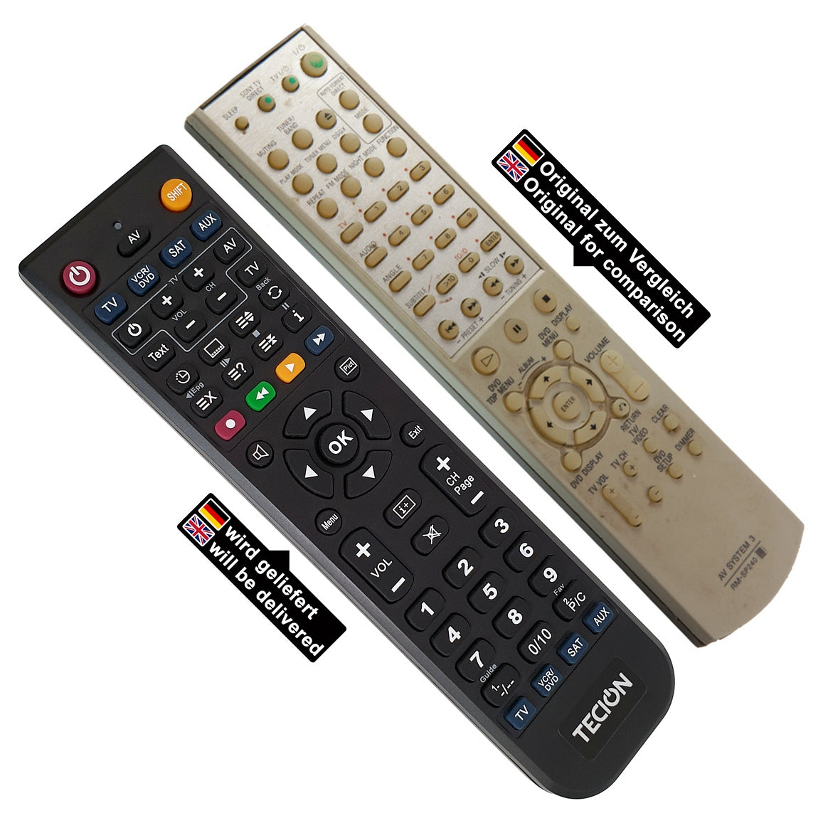 Tecion Fernbedienung für Sony RM-SP240 AV System 3 RMSP240