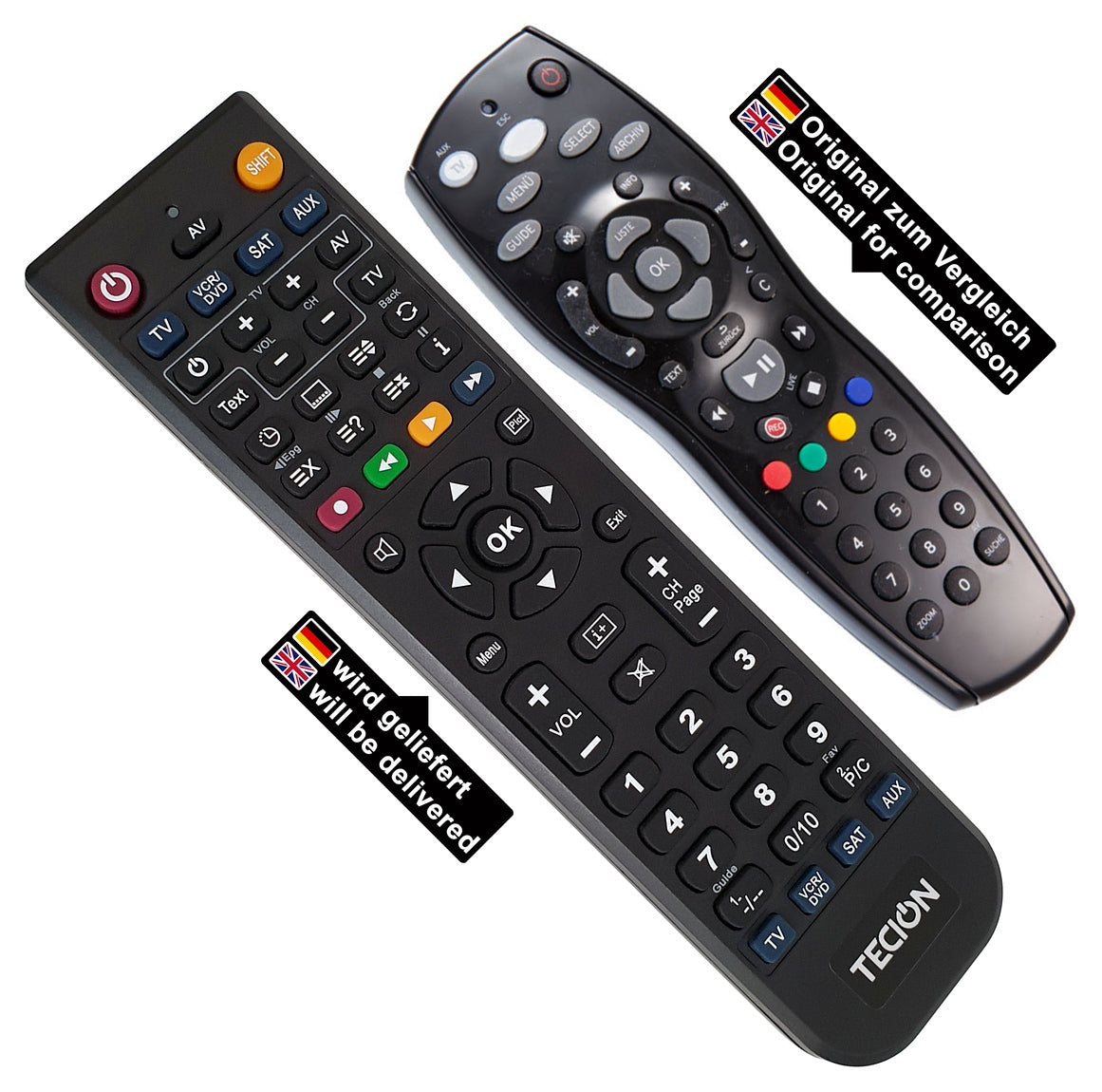 Tecion Fernbedienung für Humax SRC-40 PR HD 3000 C S PR-HD3000 SHD3 SHD4 HD1 HD2 HD 3000 HD 3000S HD-3000 HD-3000S HD1 HD2 HD3 PR HD 3000 PR HD 300...