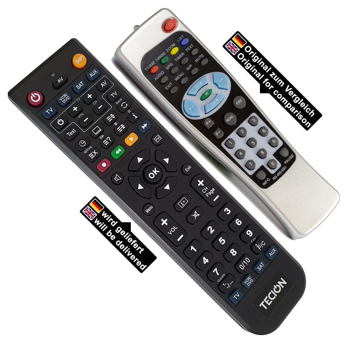 Tecion Fernbedienung für Boca RG405 DS1 Digi 500 / Digi 500 OTA Digital S6 DSL 111 DSL 2000 HDMI DSL 212 DSL 212 OTA DSL 214 DSL 214 OTA DSL 216 OT...