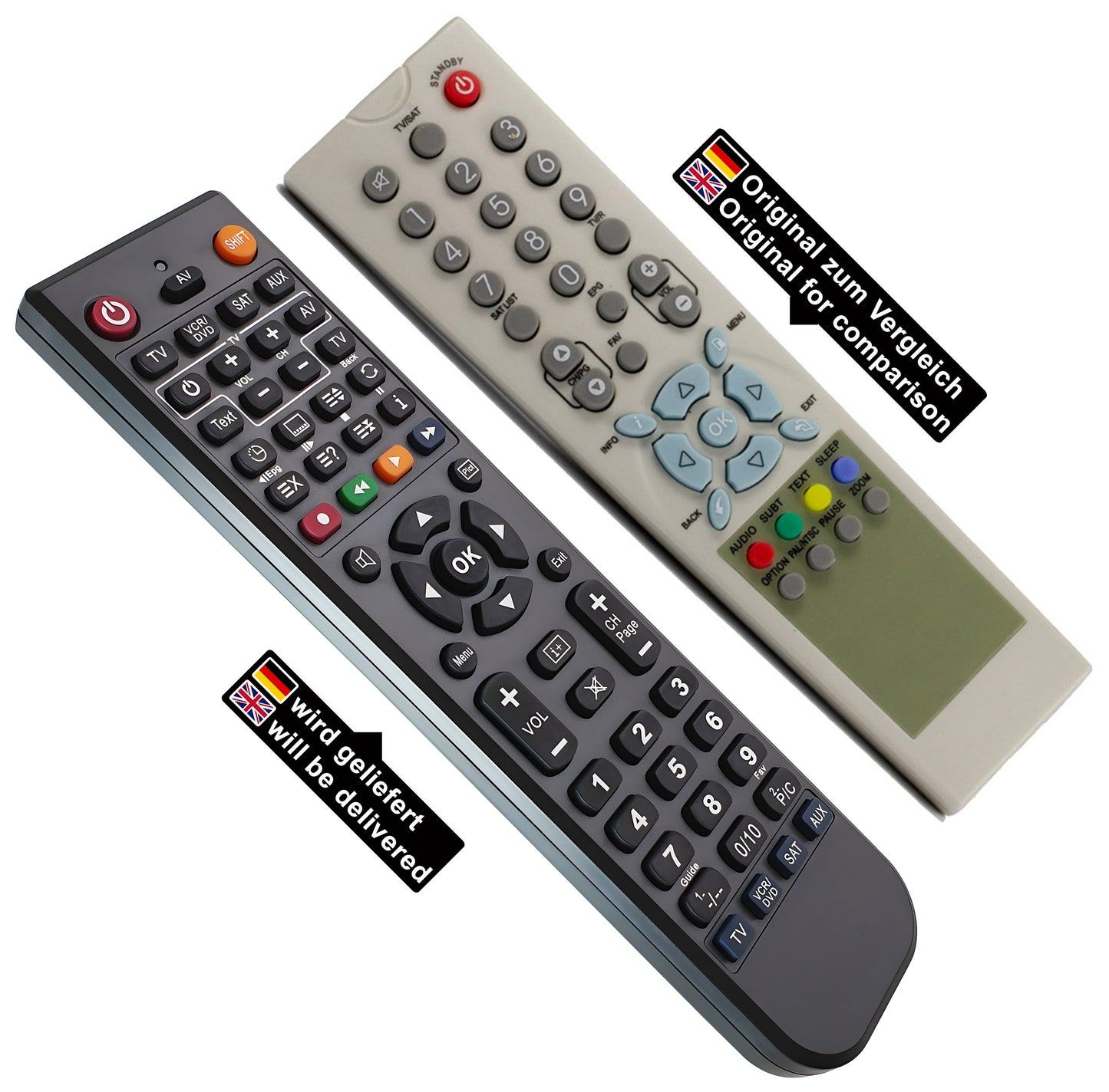 Ersatz Fernbedienung für Koscom SDC3510 | SDC3550 | SDF3510 | SDF3550 | 35 XX SDC | 35 XX SDF | 35XXSDF | SDC 3510 | SDC 3510 CRO | SDC 3510 FTA | ...