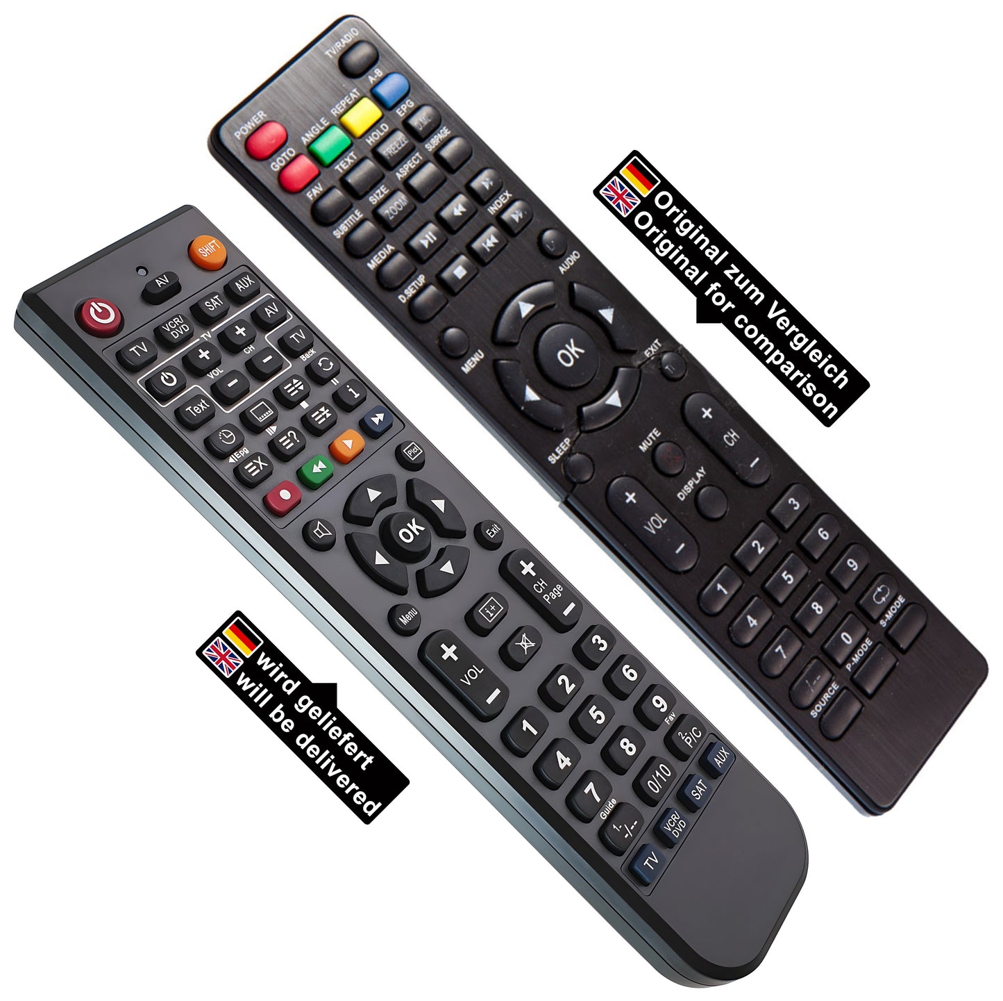 Ersatz Fernbedienung für JTC / Jay-Tech 2032C | 2032TT | J2032C2 | LTVJ 2032 C2 | LTVJ 2032 T2 | LTVJ 2032 T3 | LTVJ 32 TT (v1+2) | 32 C (v1+2) | 3...