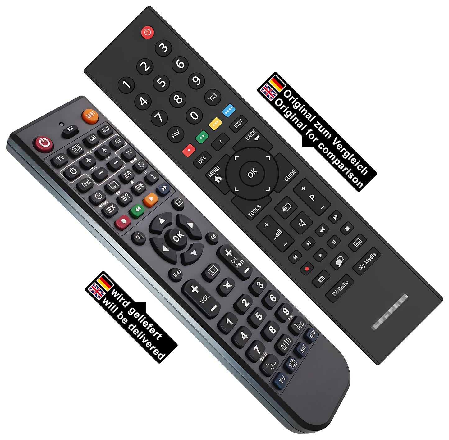 Ersatz Fernbedienung für Grundig TP6 | RC3214803/01 | TP6187R-P1 | TP 6 | RC3214803 01 | TP6187R P1