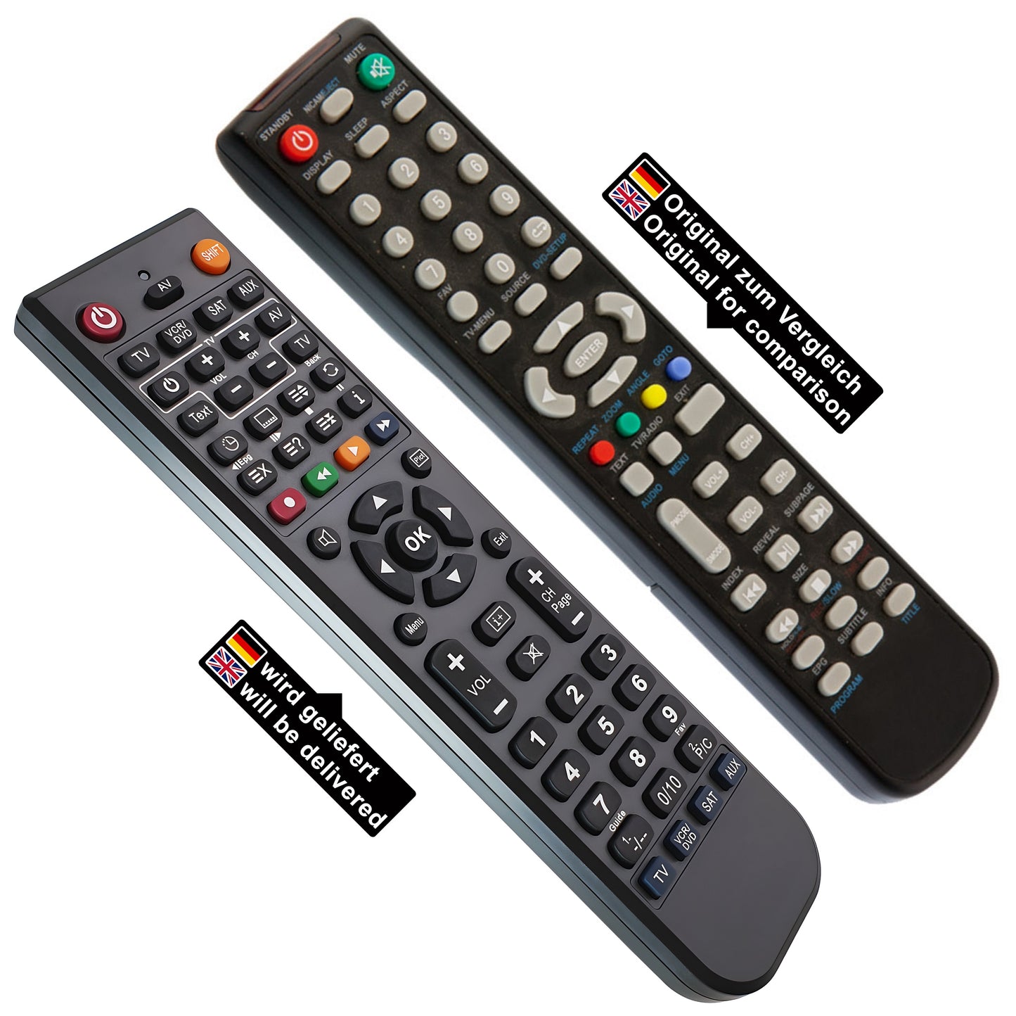 Ersatz Fernbedienung für Alphatronics TV-E19EWDD | E19EWDD