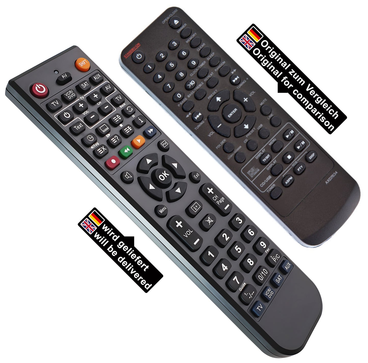 Ersatz Fernbedienung für Pioneer AXD7634 | X-HM10-K/-S | X-HM20