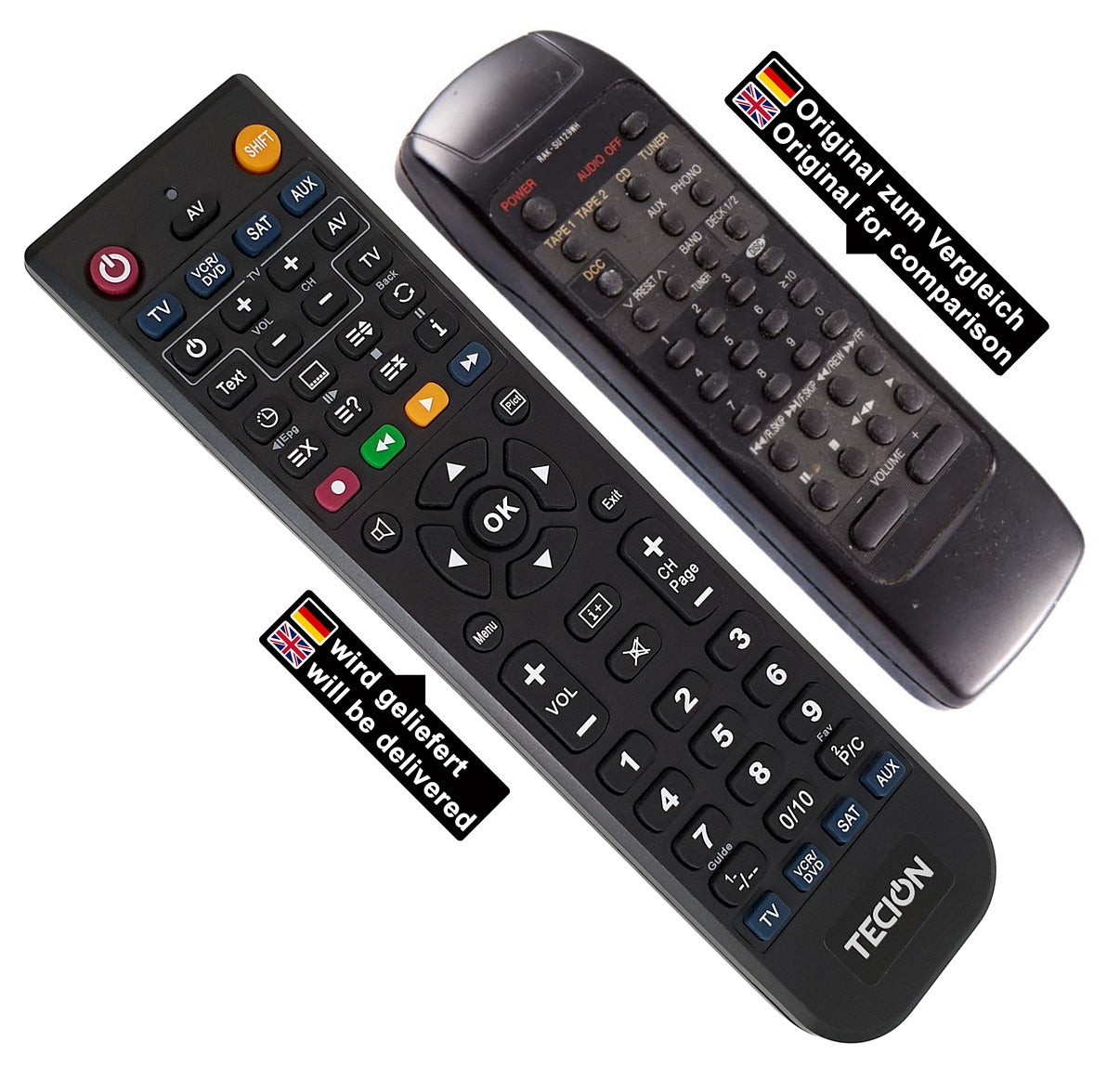 Tecion Fernbedienung für Technics RAK-SU129WH RAKSU129WH