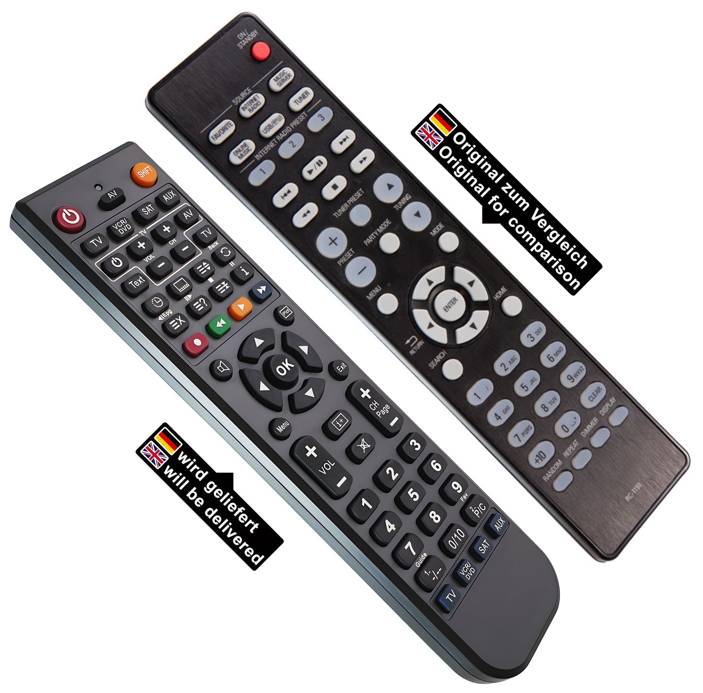 Ersatz Fernbedienung für Denon DNP-720AE | DNP-730AE | RC1159 | DNP720AE
