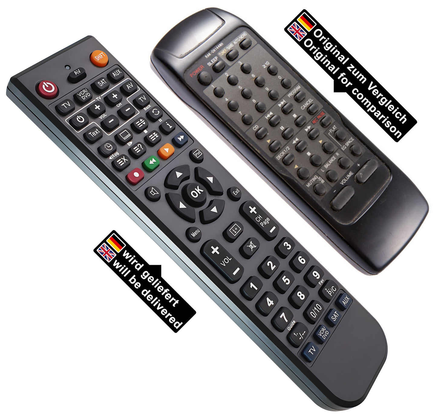 Ersatz Fernbedienung für Technics RAK-CH144WH | RAKCH144WH