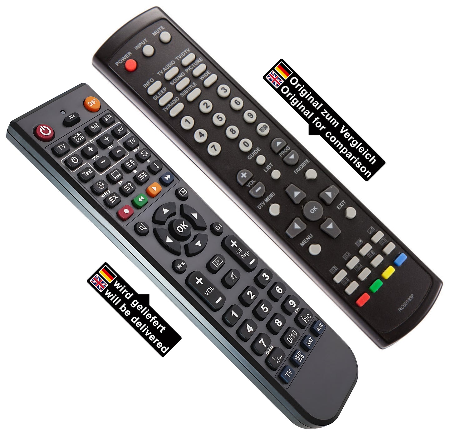 Ersatz Fernbedienung für Novita RC00193P