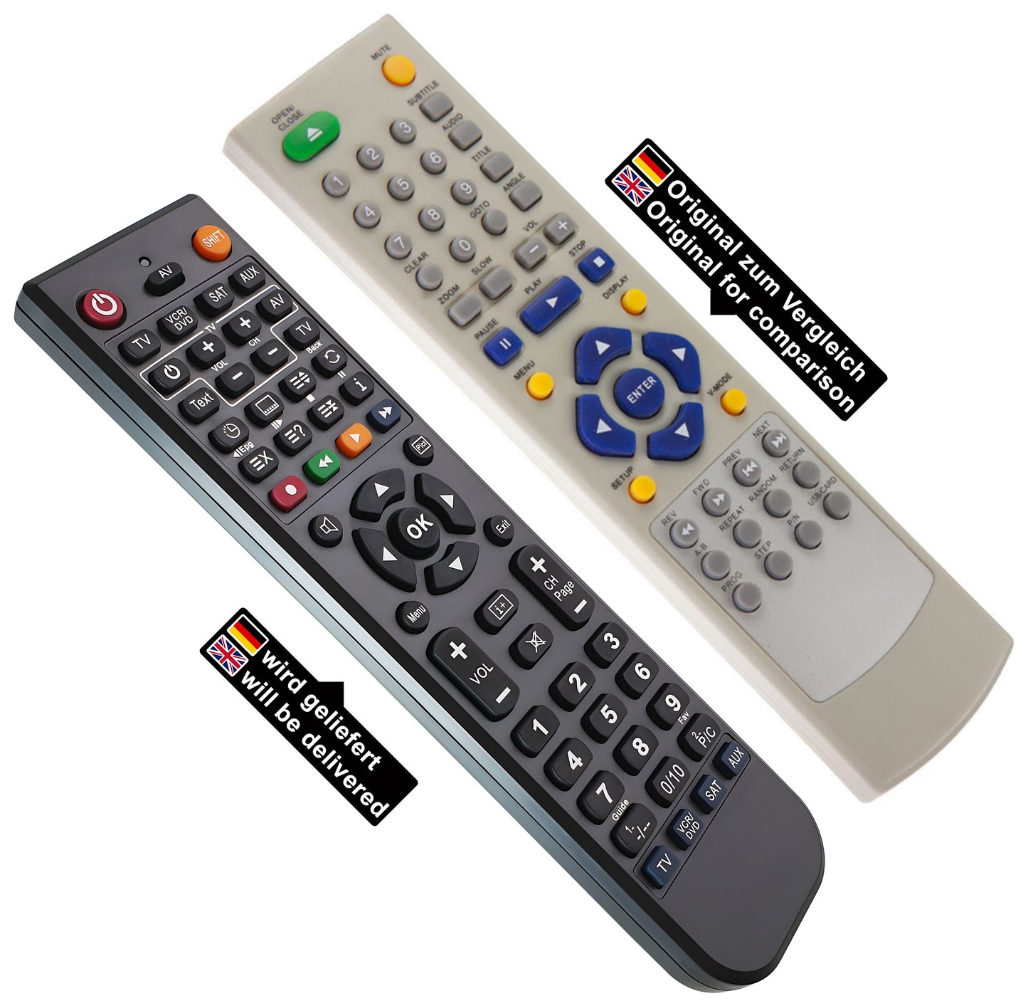 Ersatz Fernbedienung für United DVD7096