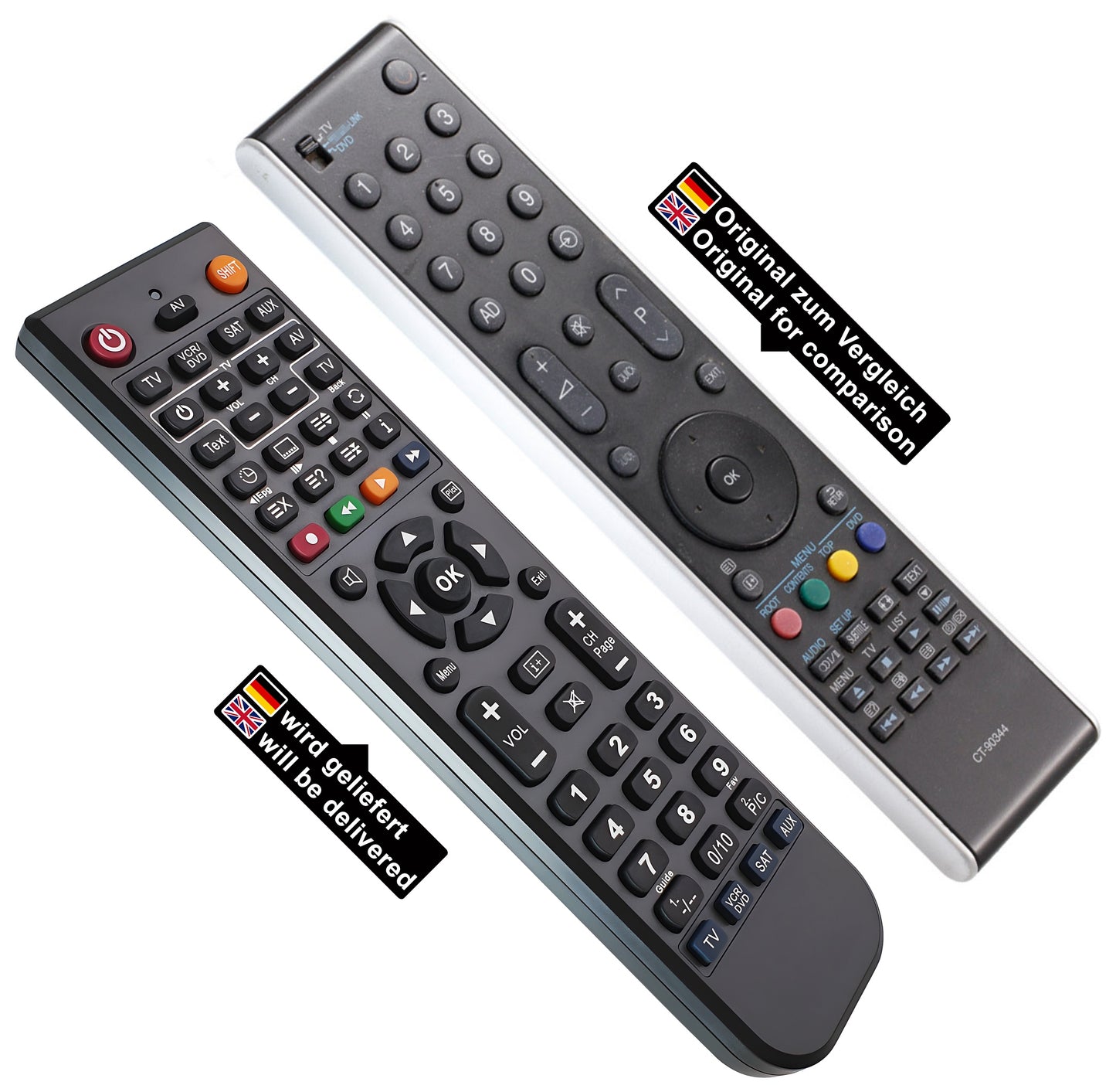 Ersatz Fernbedienung für Toshiba CT-90344 | CT90344