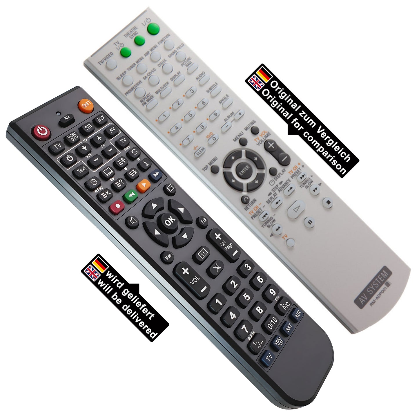 Ersatz Fernbedienung für Sony RM-ADP001 | RMADP001