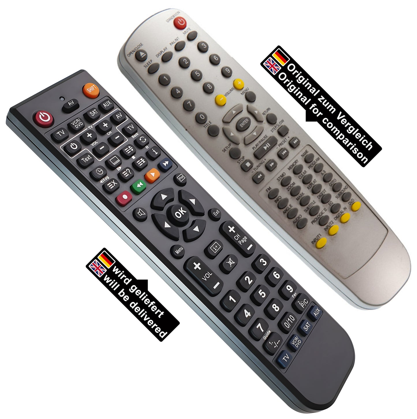 Ersatz Fernbedienung für Hanseatic DVD-AVR660 | DVDAVR660