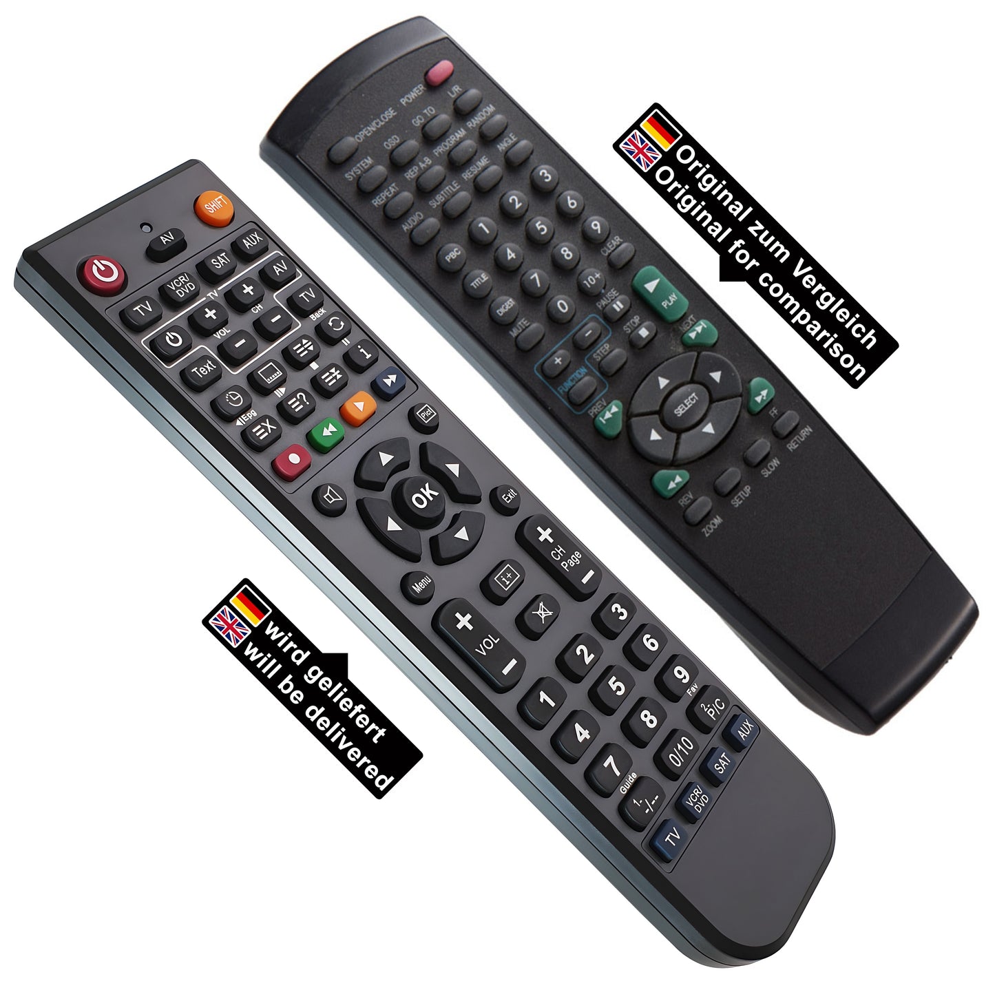 Ersatz Fernbedienung für United DVD3151