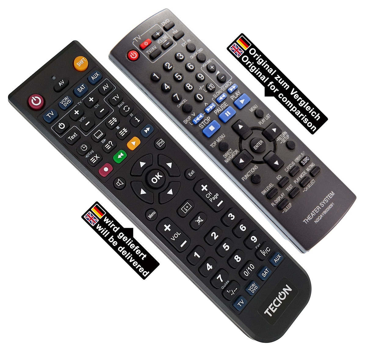 Tecion Fernbedienung für Panasonic N2QAYB000091