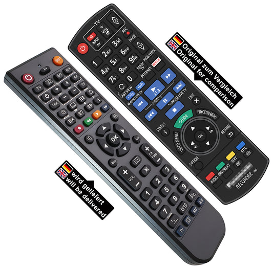 Ersatz Fernbedienung für Panasonic N2QAYB001114 | DMR-UBS80 | DMR-UBC80 | DMR-UBC70 | DMR-UBS70 | DMR-UBC90 | DMR-UBS90 | DMR-UBC86 | DMR-UBC70EGK ...